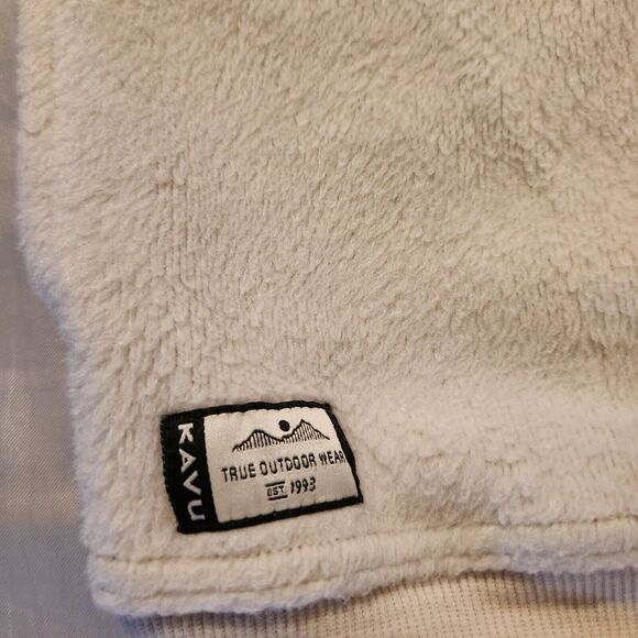 Kavu Sweater Mens XL Sherpa Fuzzy Crewneck Lined Hiking Gorp Pockets Outdoor - Picture 2 of 9